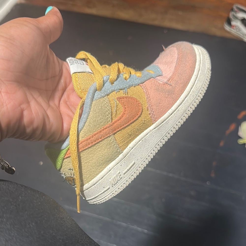 Nike Yellow and Blue Retro Sneakers